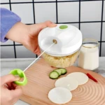 Picador de alimentos manual, picatodo, manos accionando la cuerda, set x2, accesorios de cocina.