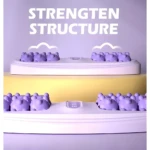 Rodillo de masaje de pies con diseño de osos, ideal para fortalecer la estructura y relajar.