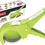 Cortador de vegetales Nestwell Multi Veg Cut verde, 2 en 1, con recipiente.