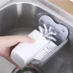 Cepillo limpiador de vasos en lavaplatos, con ventosas, para limpieza manual.