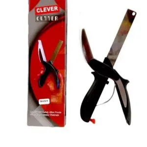 Tijera cuchillo picador, herramienta de cocina 2 en 1, cortador rápido de alimentos.