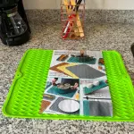 Silicona multiusos de cocina Gourmet verde para secar platos y proteger superficies.