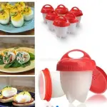 Set x6 Molde Silicona Hervir Huevos: cocción perfecta y fácil desmoldeado.