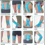 Cinta kinesiológica para alivio de dolor menstrual, rodillas, cuello, espalda y más.