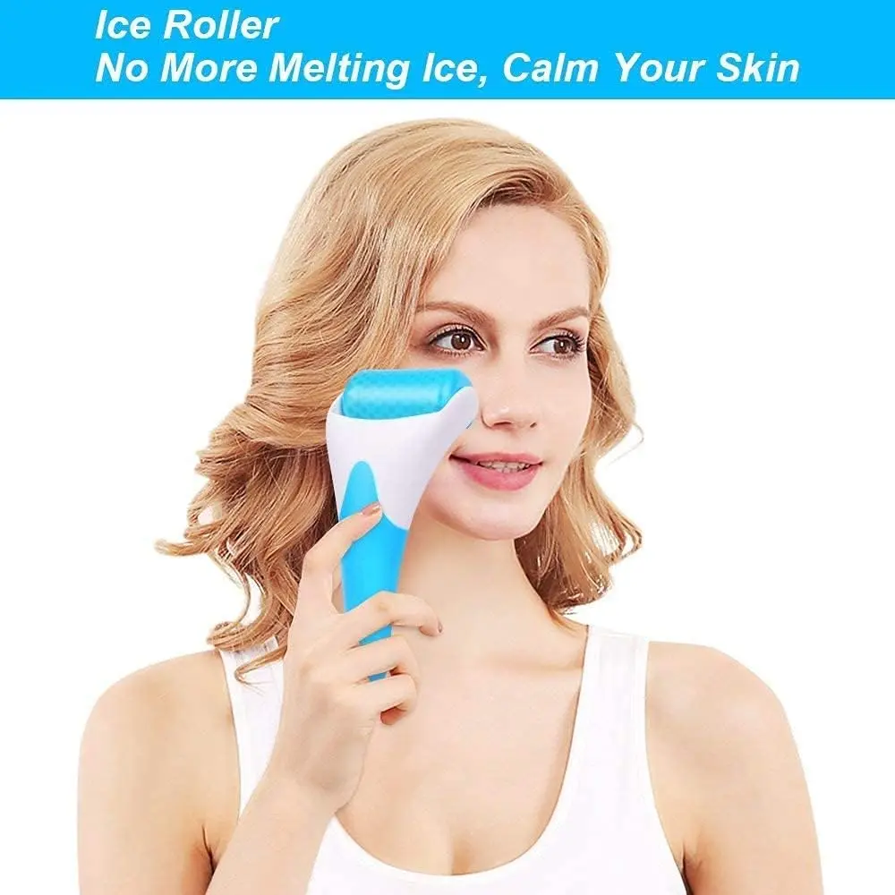 Rodillo de crioterapia frío facial para calmar la piel.
