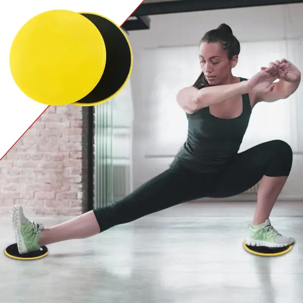 Discos deslizadores para yoga, perfectos para ejercicios de entrenamiento y fortalecimiento muscular.