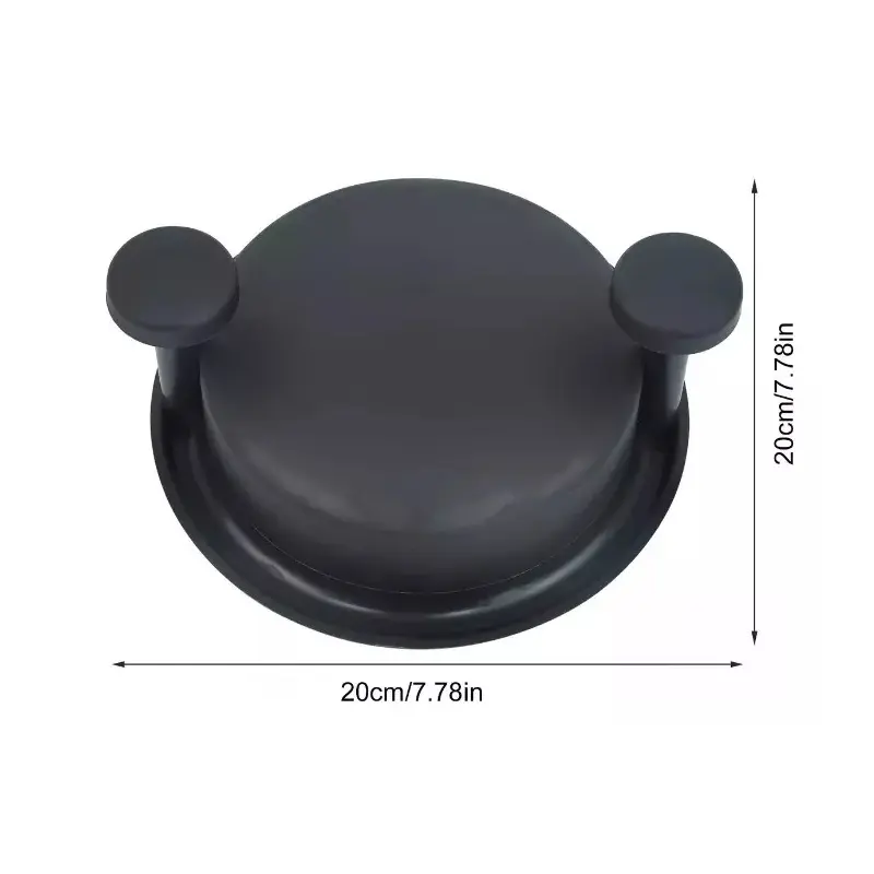 Máquina trituradora de pollo negra con asas laterales para desmenuzar carne fácilmente.
