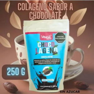 Chocolágeno Vitalia Sabor Chocolate Bolsa 250 Gr con Stevia y Vitamina sin azúcar