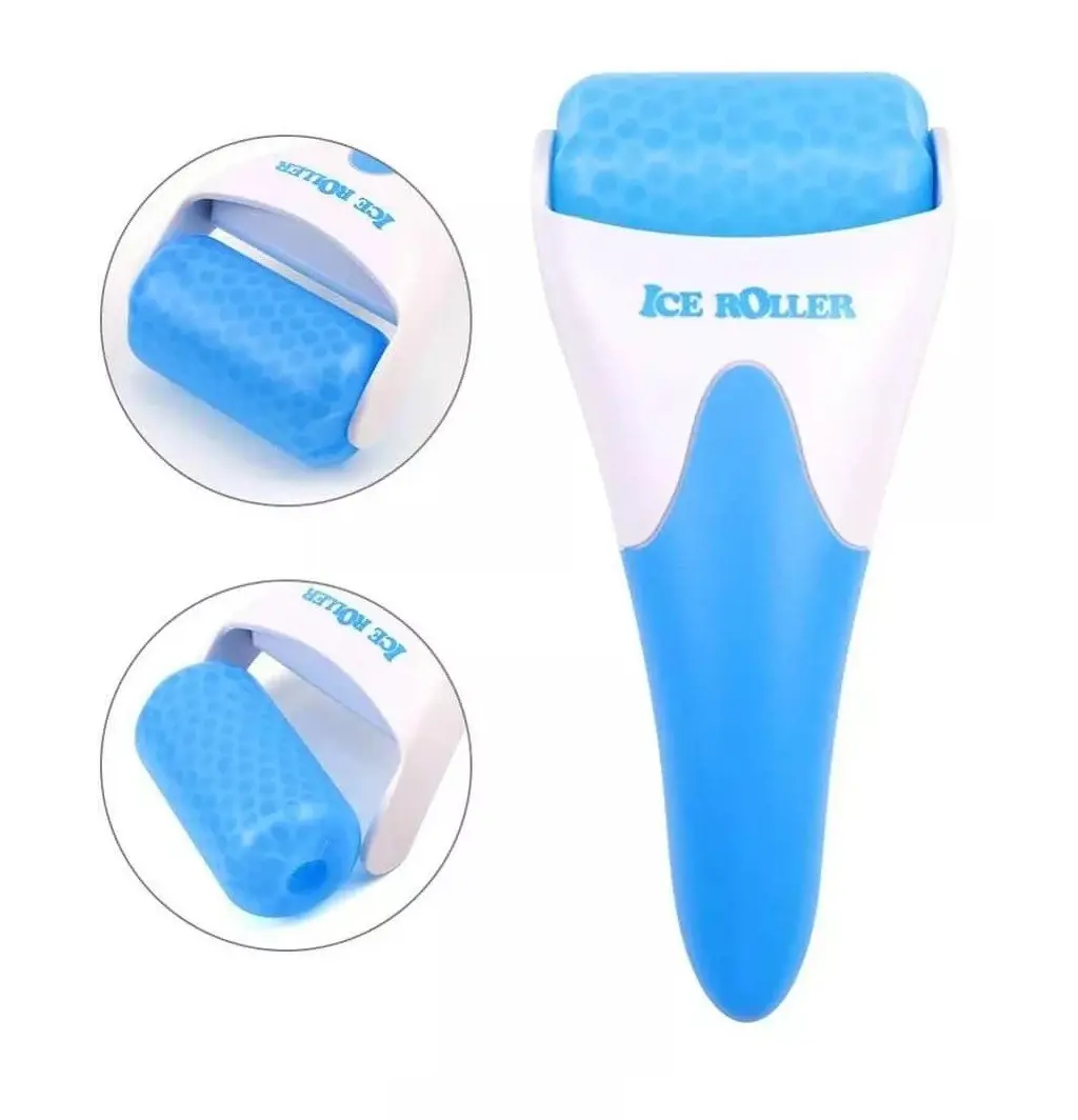 Rodillo masajeador de crioterapia facial frío para reducir hinchazón y ojeras.
