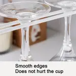 Set x2 organizador de copas de cristal transparente con bordes suaves, ideal para proteger tus copas.