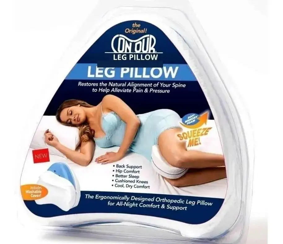 Almohada para piernas Leg Pillow, ergonómica, de espuma viscoelástica, para aliviar dolor y presión.