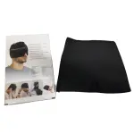 Gorro para migraña relajante negro con cobertura de 360 grados, ideal para alivio y confort.