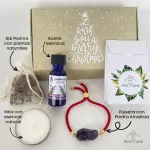 Kit de Limpieza y Recarga Energética: vela aromática, sal marina, aceite esencial lavanda y pulsera amatista.