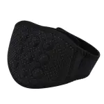 Soporte cervical negro con puntos de silicona antideslizantes para aliviar el dolor de cuello.