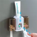Soporte doble para cepillos con dispensador automático de pasta dental Regenerate.