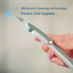 Removedor eléctrico de placa dental con tecnología ultrasónica para higiene oral.