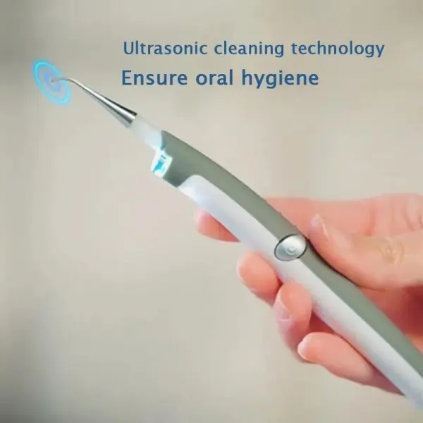 Removedor eléctrico de placa dental con tecnología ultrasónica para higiene oral.