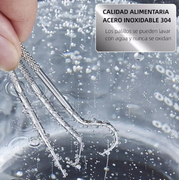 Kit De Limpieza Dental Palillo De Acero - Imagen 3