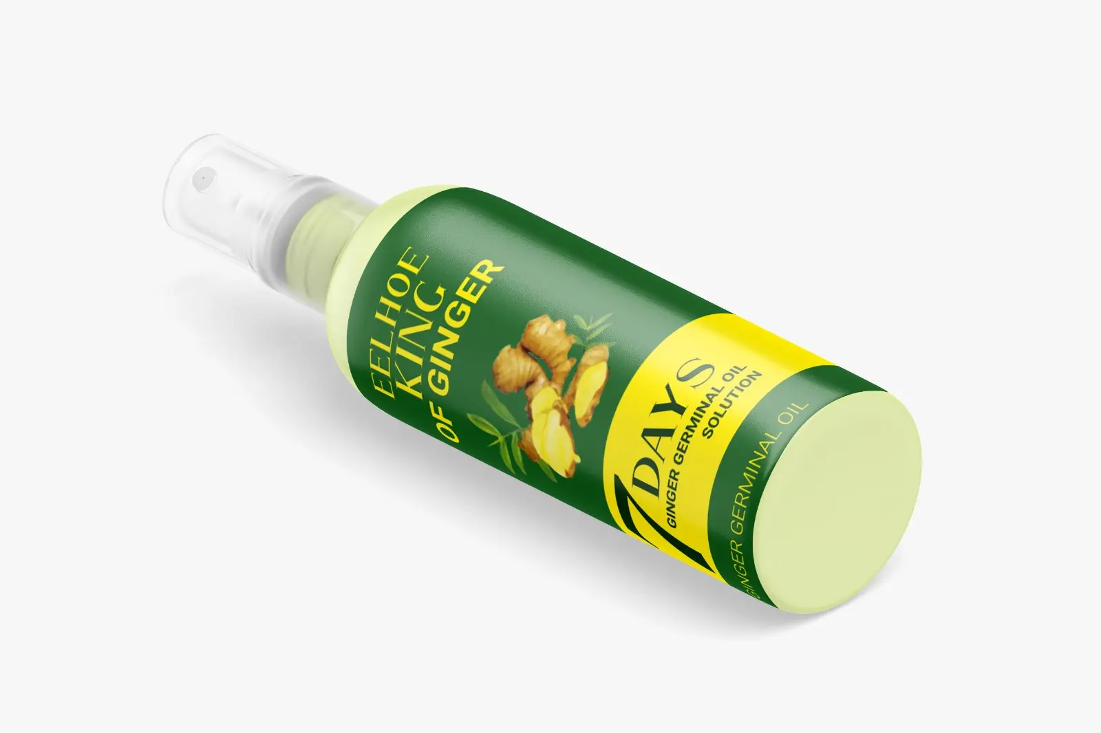 Botella spray 7 Days Crecimiento Cabello con extracto de jengibre, solución para crecimiento capilar.