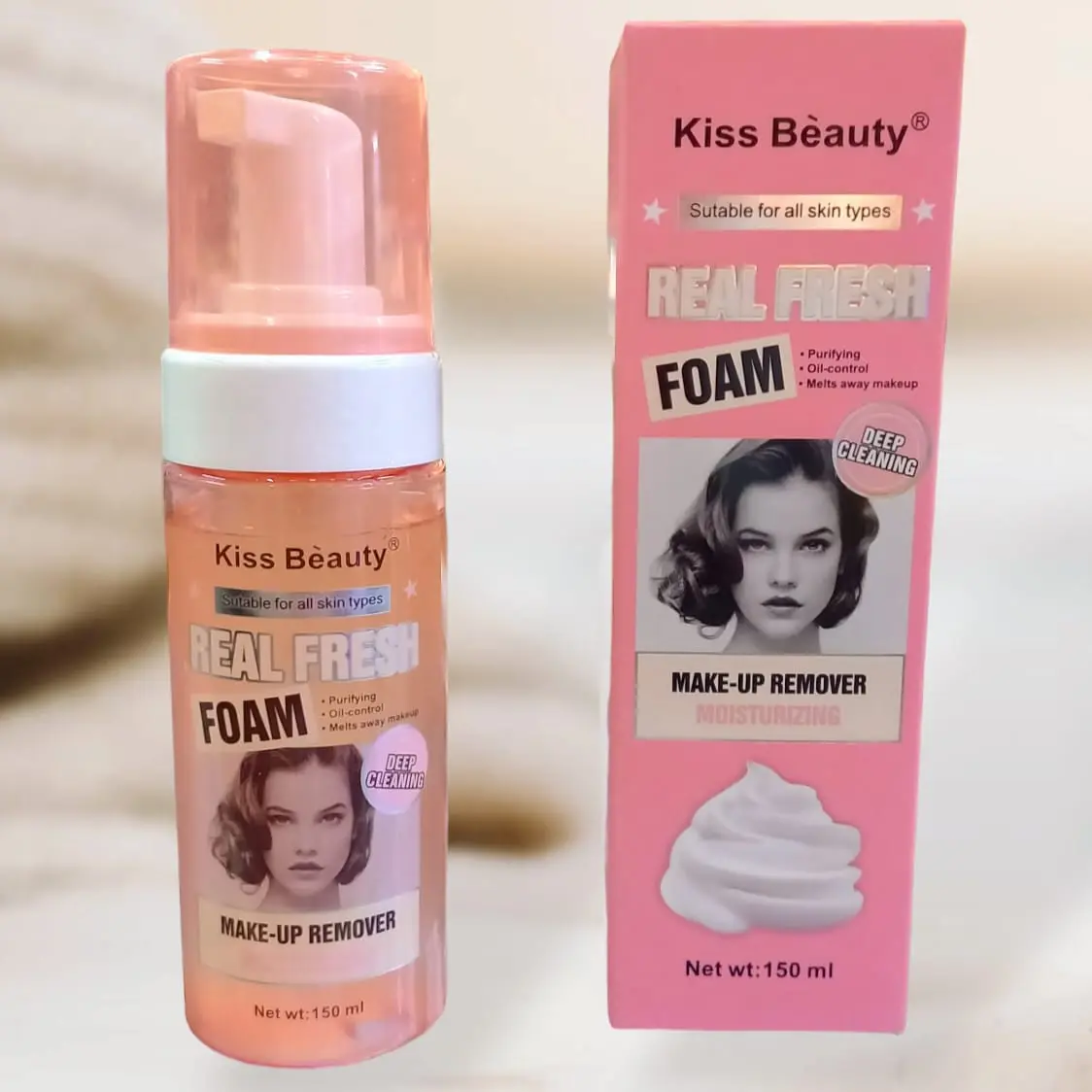 Kiss Beauty Real Fresh Foam, removedor de maquillaje hidratante para todo tipo de piel