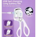 Rizador de pestañas eléctrico con carga USB, dos temperaturas, cabezal reemplazable.