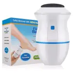 Removedor de callos eléctrico blanco con succión incorporada y caja de producto.