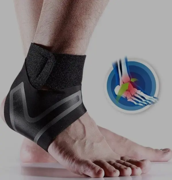 Calcetines de compresión anti esguince para tobillo, con soporte y protección, con de hueso.