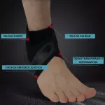 Calcetines de compresión anti esguince con velcro, tejido transpirable y cinta de refuerzo elástica.