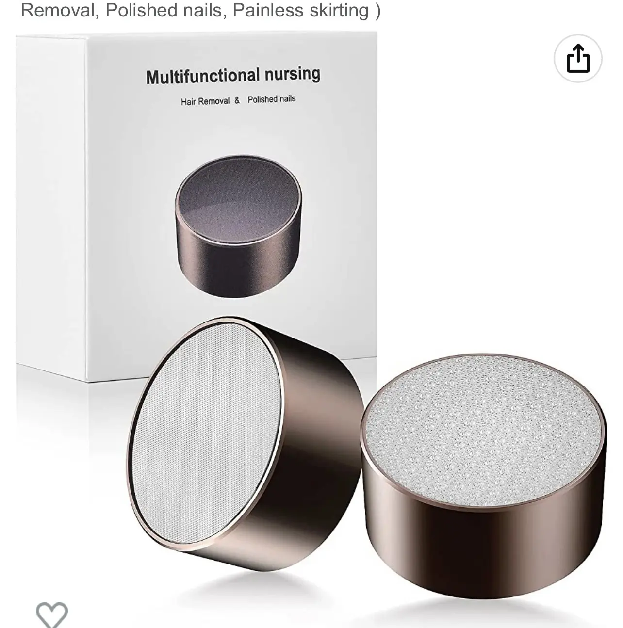 Depilador de cristal y quitacallos metálico, ideal para cuidado multifuncional de uñas y piel.
