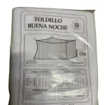 Toldillo mosquitero para cama matrimonial blanco, fabricado en Colombia.