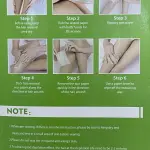 Parche depilador Hanei para piel suave, instrucciones de uso y precauciones.