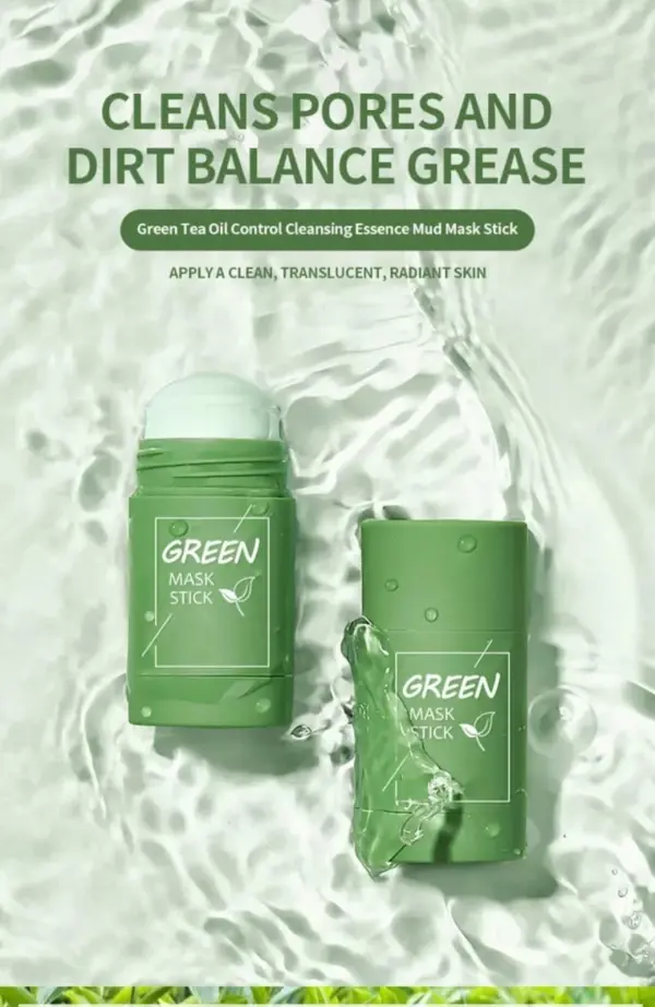Green Mask Stick: limpia poros, controla grasa y equilibra piel.