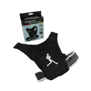 Corrector de postura para deportista con bolsillo para celular y banda ajustable, negro.