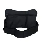 Sujetador para motocicleta negro con cierre y correa ajustable.