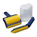 Rodillo quita pelo y pelusa para ropa, con cepillo adherente y estuche.