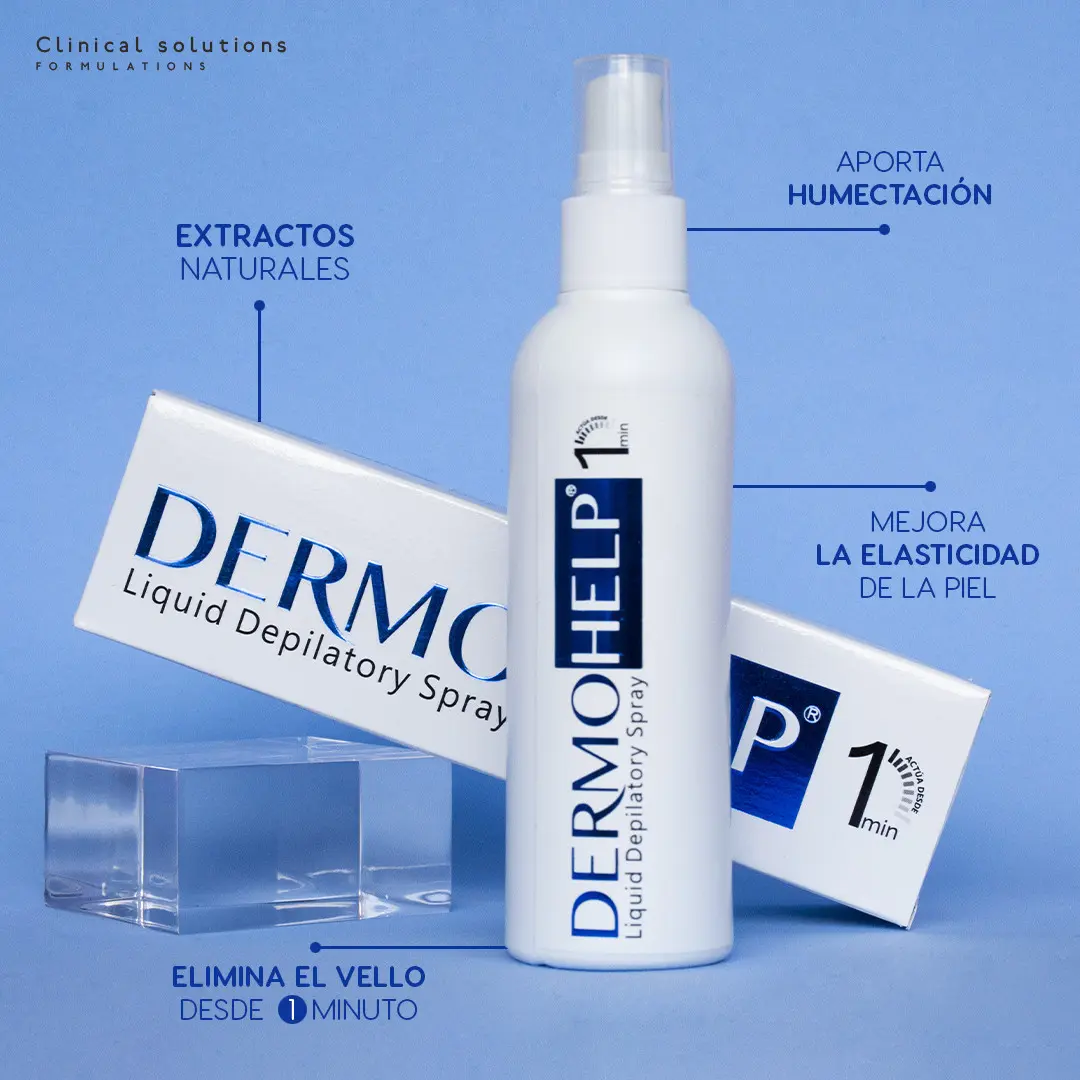 Spray depilatorio Dermohelp: extrae vello, hidrata y mejora la elasticidad de la piel en 1 minuto.