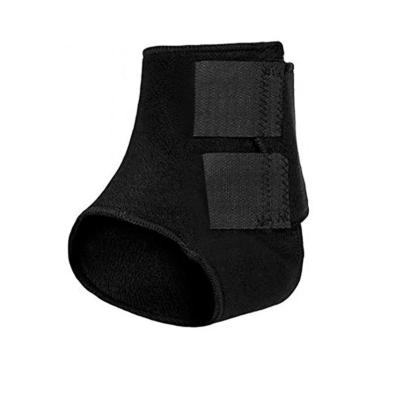 Tobillera ajustable deportiva negra con velcro, pack de 2 unidades.