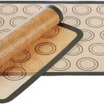 Tapete de silicona para repostería con círculos guía para hornear, 2 unidades.