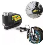 Kit seguridad moto: candado manillar y freno disco con alarma. Protección antirrobo.
