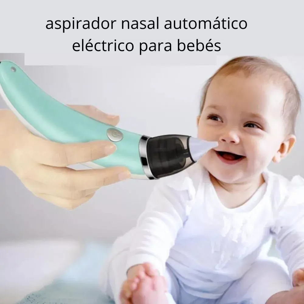 Aspirador nasal eléctrico para bebés, diseñado para aliviar la congestión nasal y facilitar la respiración del bebé.