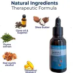 Aceite Reparador De Uñas con ingredientes naturales: clavo, shea, tomillo, mirra y vitamina E.