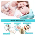 Almohada para bebés que previene cabeza plana; cojín para migrañas y sueño.