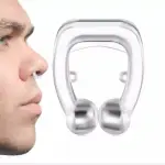 Combo 2 clips nasales para dormir, con diseño en U abierto y puntas esféricas.