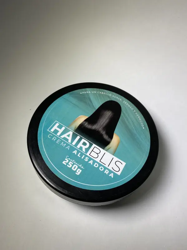 Crema alisadora HairBlis para cabello suave y sedoso. Contenido 250g.