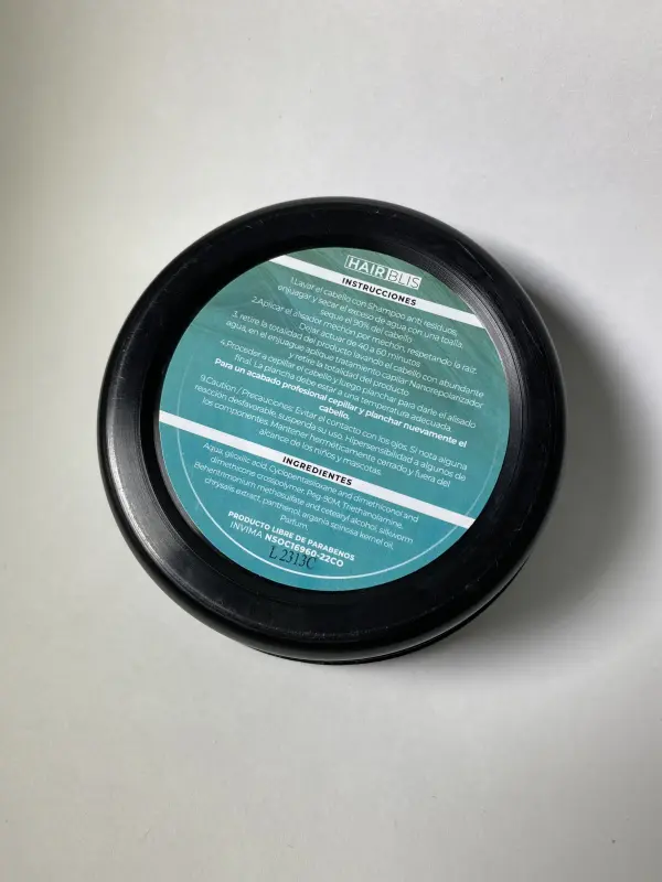 Crema alisadora de keratina Hair Bliss 250ml, instrucciones de uso y lista de ingredientes.