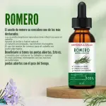Aceite esencial de Romero para el cabello, fortalece, mejora circulación y nutre el cuero cabelludo.