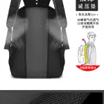 Morral negro con diseño ergonómico y sistema de ventilación para hombres, ideal para uso casual.
