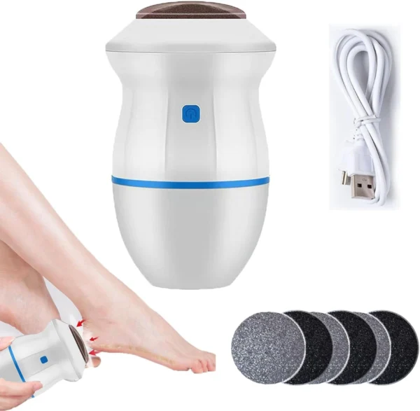 Removedor eléctrico de callos para pies con lima y cable USB.