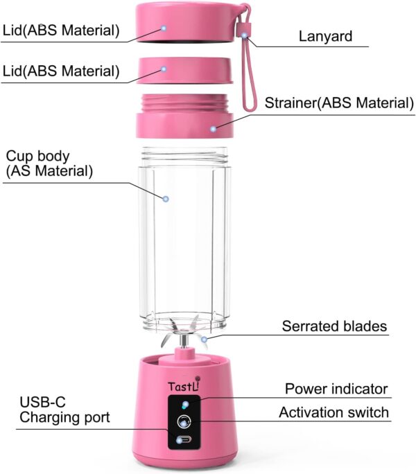 Licuadora Personal Portable Recargable - Imagen 6