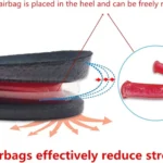 Plantilla de estatura con airbag en talón para reducir estrés y aumentar altura 5 cm.